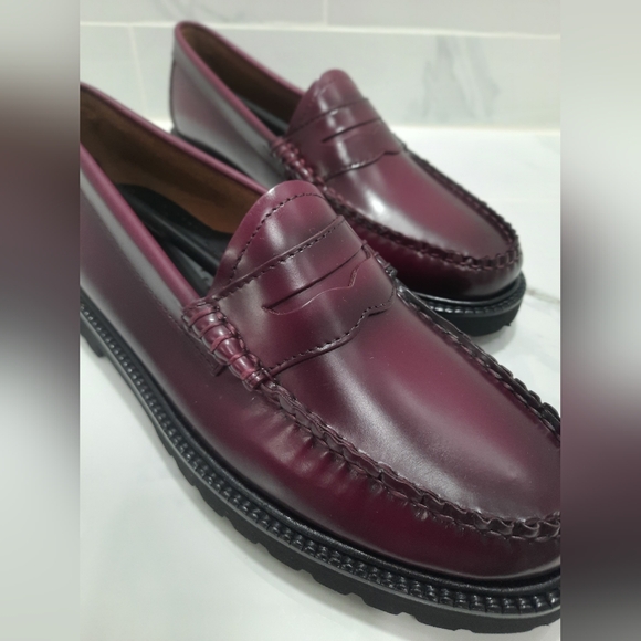 GH BASS WHITNEY SUPER LUG WEEJUNS LOAFER 8 M WINE RED - Picture 14 of 14